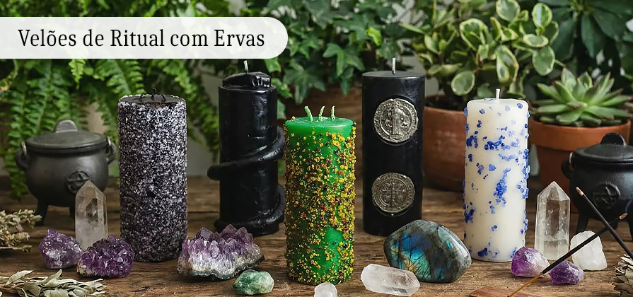 Veloes de Ritual com Ervas