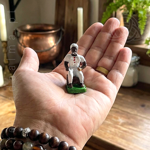 Imagem de Chumbo Mini para rituais, assentamentos, devocao, imagem do preto velho em chumbo, 500px