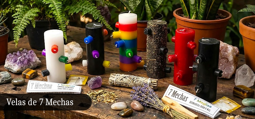 Velas de 7 Mechas, Veloes de 7 Mechas, Velas Tumba Trabalhos