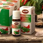 Oleo aromatico Menta e Pimenta da linha standard da AUM Fragrance. Também conhecido como Essencia aromatica. Produto feito na Índia.
