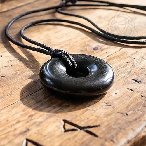 Fio com Donut de Azeviche de aproximadamente 30mm