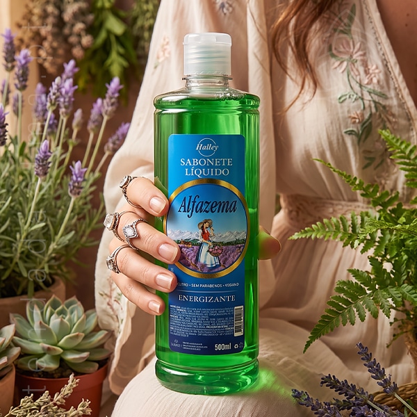 Sabonete Liquido Halley de Alfazema de 500ml, origem brasil, legítimo halley