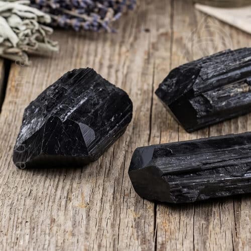 Ponta de Turmalina Negra Natural Radial