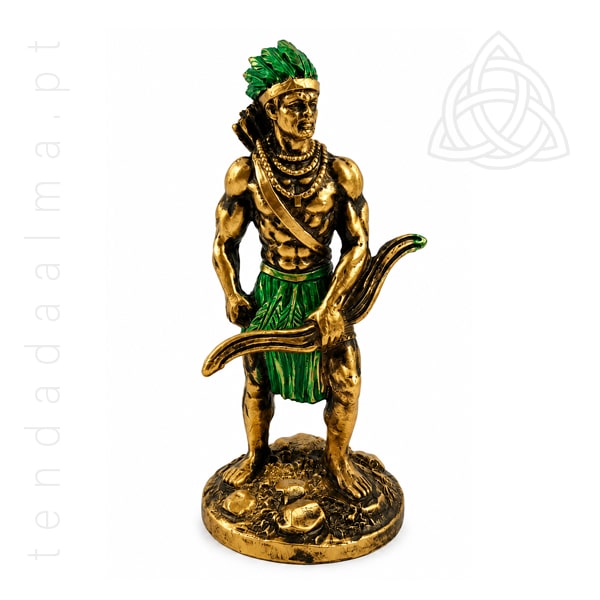 Imagem estatueta de 10cm de orixá Oxossi