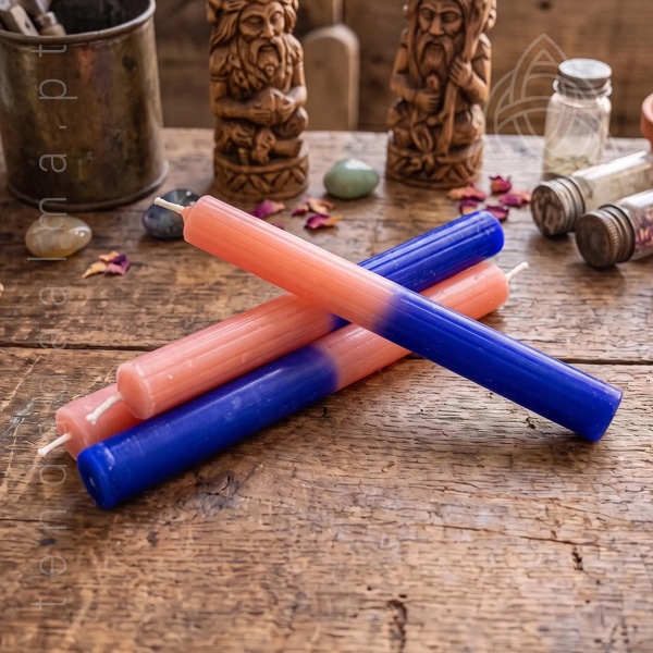 Velas Palito rosa e azul, vela palito de cosme e damiao