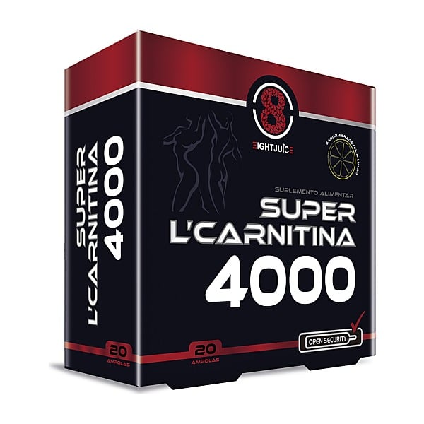 Super L'Carnitina 4000 — 20 ampolas sabor limão — Biokygen / Fharmonat