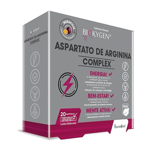 Aspartato de Arginina Complex 20 ampolas sabor maracujá — Biokygen / Fharmonat