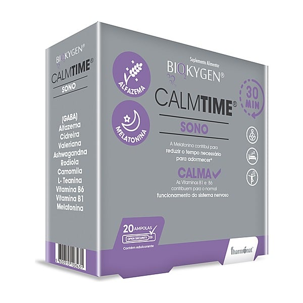 Calmtime 20 ampolas bebíveis — Biokygen / Fharmonat