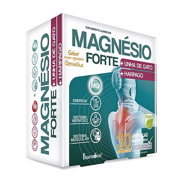 Magnésio Forte + Unha de Gato + Hárpago 30 ampolas — Biokygen / Fharmonat