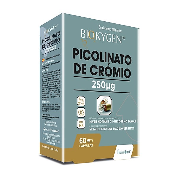 Biokygen Picolinato de Crómio Cápsulas 60 cápsulas — Fharmonat