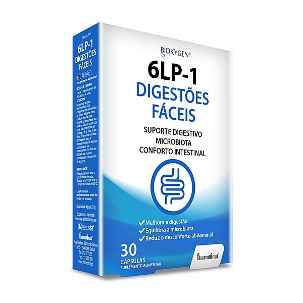 Biokygen 6LP 1 Digestões Fáceis Cápsulas 30 cápsulas — Fharmonat